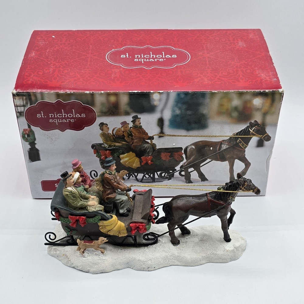 St. Nicholas‎ Square Christmas Village Accessory – Sleigh Ride